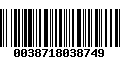 Código de Barras 0038718038749