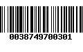 Código de Barras 0038749700301