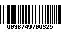 Código de Barras 0038749700325