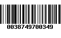 Código de Barras 0038749700349