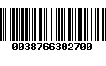 Código de Barras 0038766302700