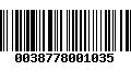 Código de Barras 0038778001035