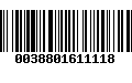 Código de Barras 0038801611118