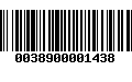 Código de Barras 0038900001438