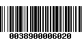 Código de Barras 0038900006020