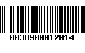 Código de Barras 0038900012014