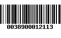 Código de Barras 0038900012113