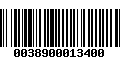 Código de Barras 0038900013400