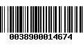 Código de Barras 0038900014674