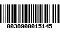 Código de Barras 0038900015145