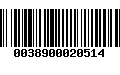 Código de Barras 0038900020514