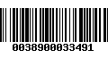 Código de Barras 0038900033491