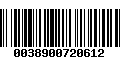 Código de Barras 0038900720612