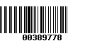 Código de Barras 00389778