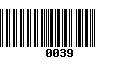 Código de Barras 0039