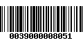 Código de Barras 0039000008051