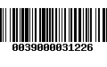 Código de Barras 0039000031226