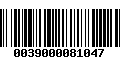 Código de Barras 0039000081047