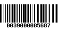 Código de Barras 0039000085687