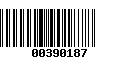 Código de Barras 00390187