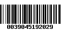 Código de Barras 0039045192029