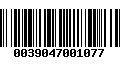 Código de Barras 0039047001077