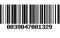 Código de Barras 0039047001329