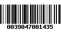 Código de Barras 0039047001435