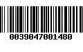 Código de Barras 0039047001480