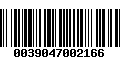 Código de Barras 0039047002166