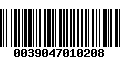 Código de Barras 0039047010208