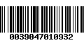 Código de Barras 0039047010932