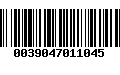 Código de Barras 0039047011045