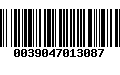 Código de Barras 0039047013087