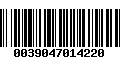 Código de Barras 0039047014220