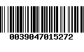 Código de Barras 0039047015272