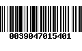 Código de Barras 0039047015401