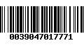 Código de Barras 0039047017771