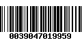 Código de Barras 0039047019959