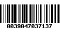 Código de Barras 0039047037137