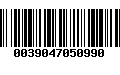 Código de Barras 0039047050990