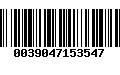 Código de Barras 0039047153547