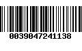 Código de Barras 0039047241138