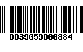 Código de Barras 0039059000884