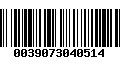 Código de Barras 0039073040514