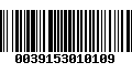 Código de Barras 0039153010109