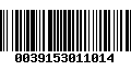 Código de Barras 0039153011014