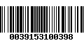 Código de Barras 0039153100398