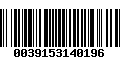 Código de Barras 0039153140196