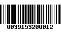 Código de Barras 0039153200012